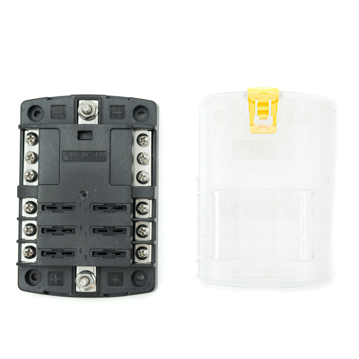 6 CONTACT FUSEBLOCK WITH GROUNDING AND SPLASH COVER