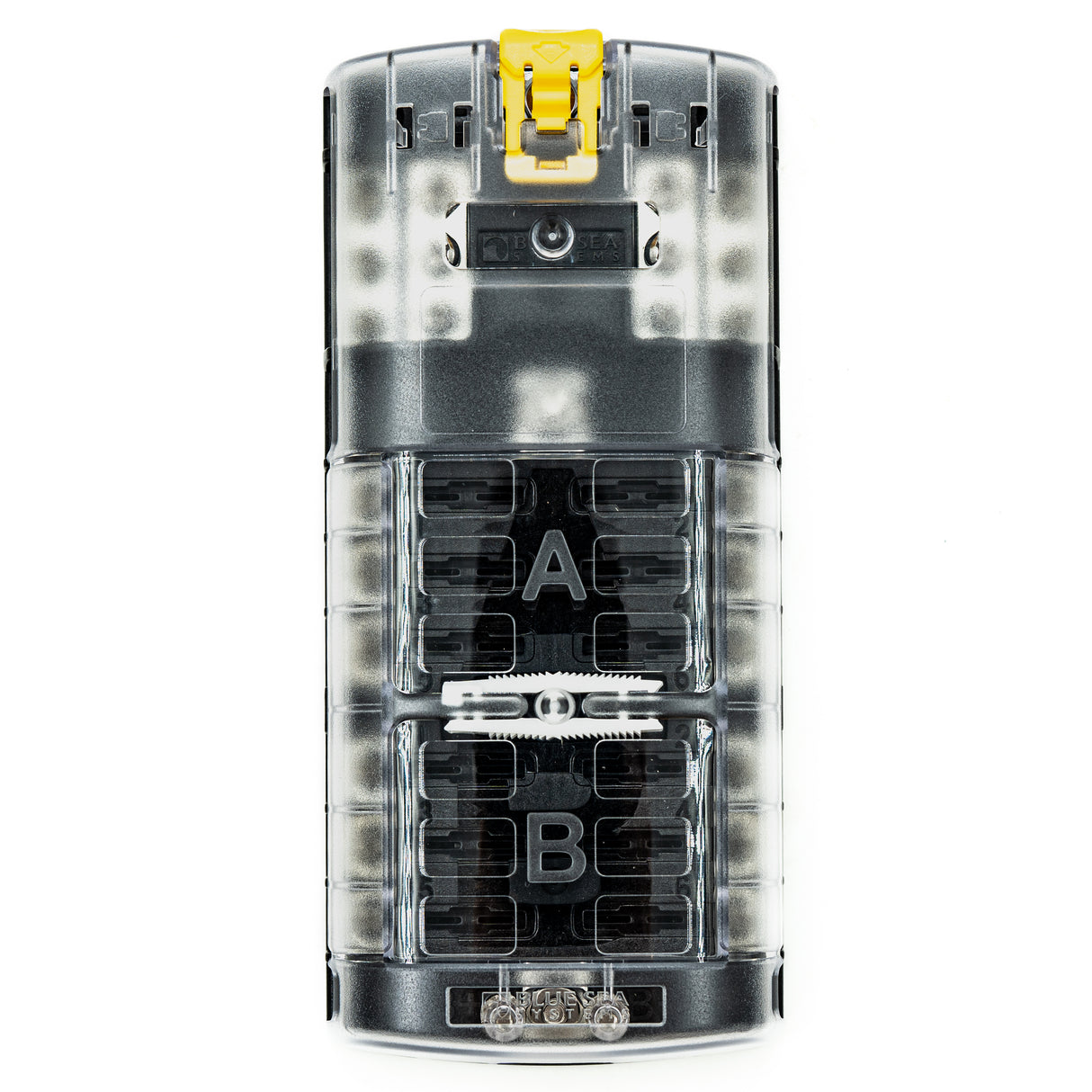 12 CONTACT SPLIT BUS FUSEBLOCK WITH GROUNDING PAD AND SPLASH COVER