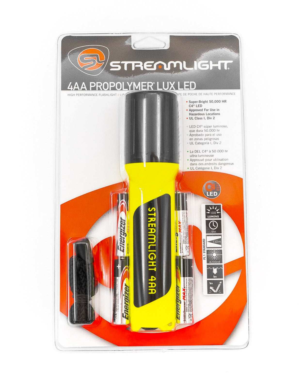 STREAMLIGHT 4AA PRO POLYMER LUX LED FLASHLIGHT