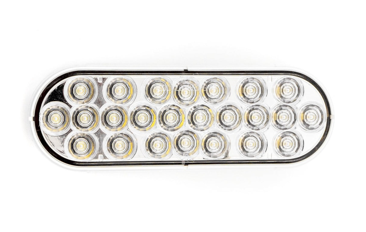 6" OVAL 24 DIODE LED WHITE BACK-UP LIGHT