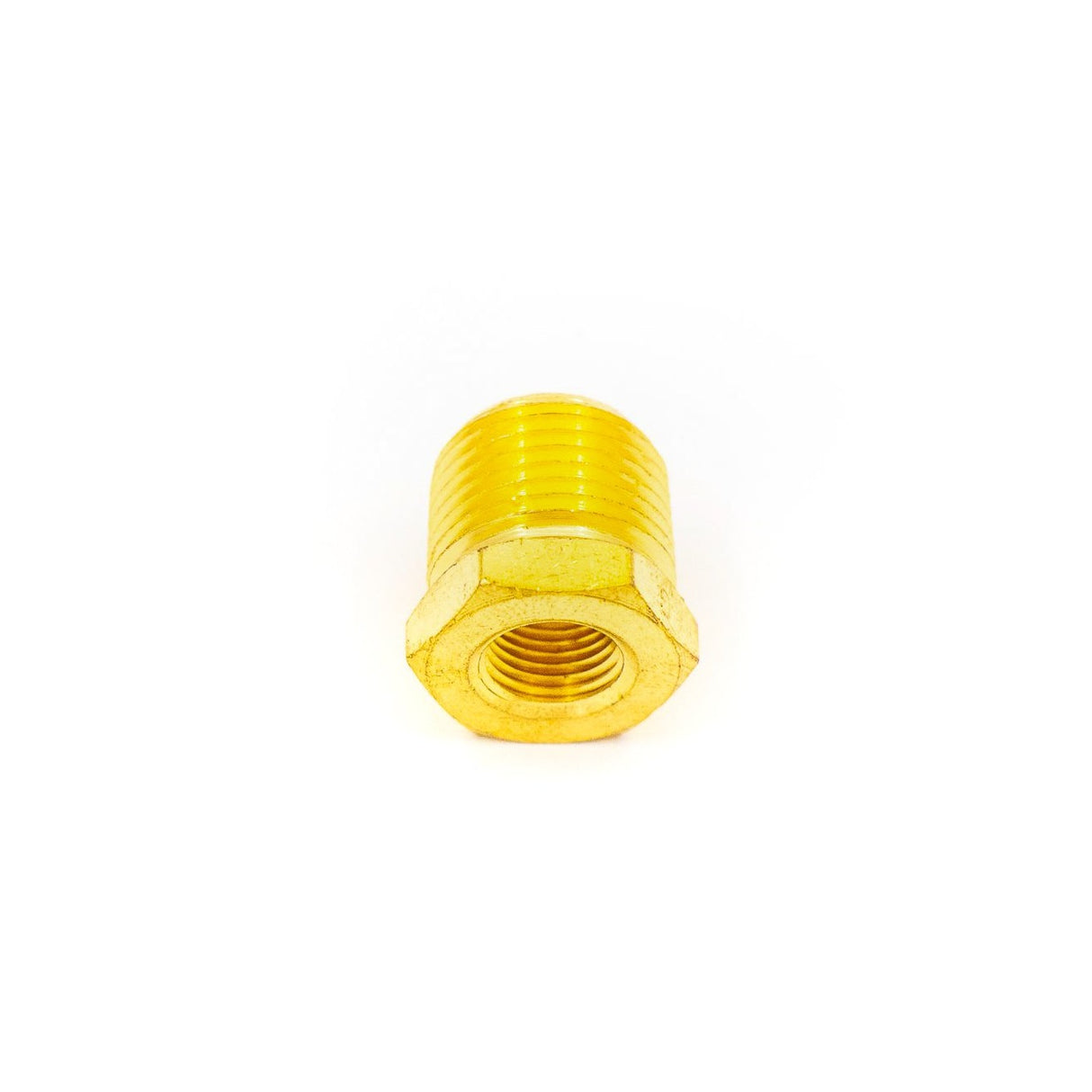 BRASS BUSHING MALE PIPE THREAD TO FEMALE PIPE THREAD