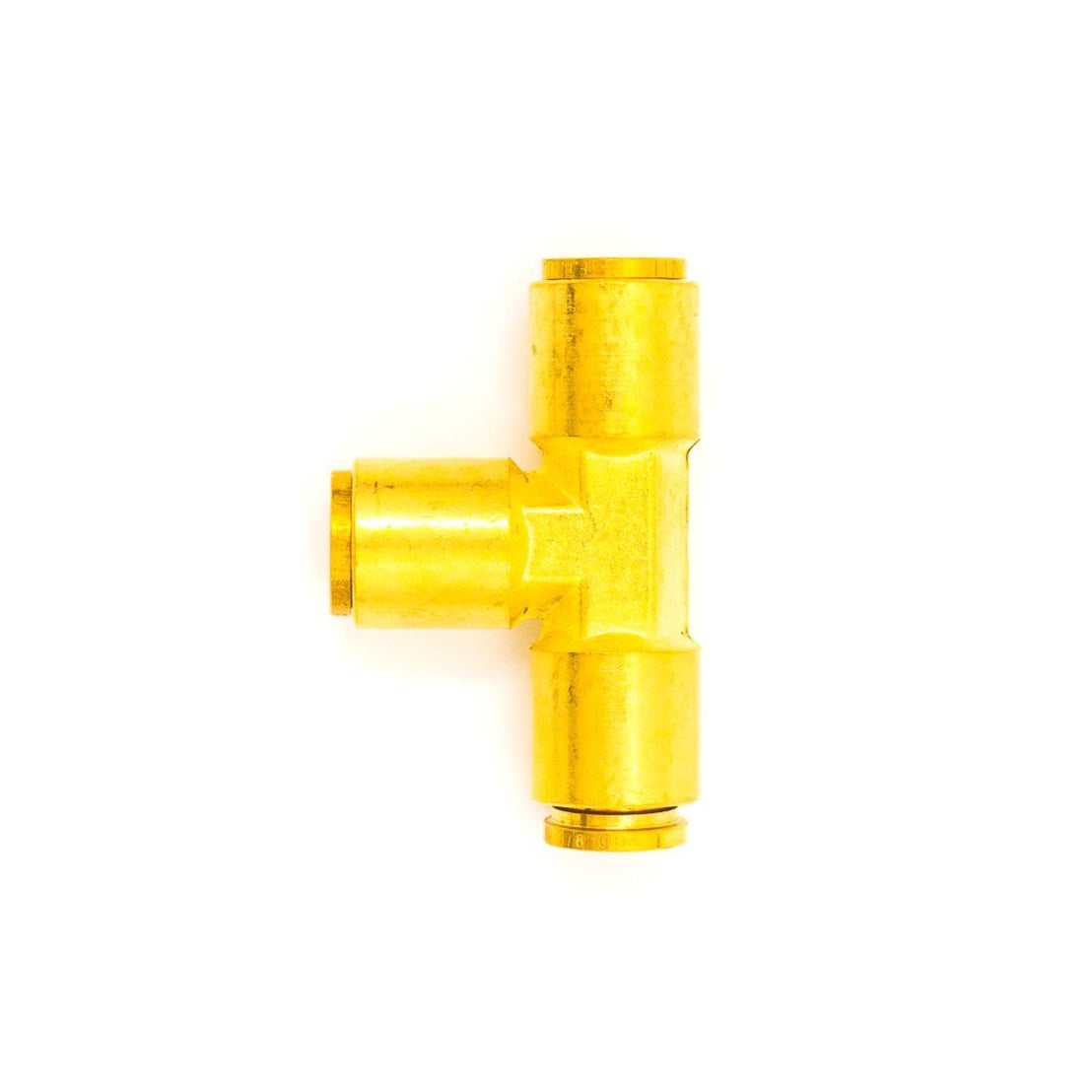 BRASS PUSH TO CONNECT D.O.T. UNION TEE FITTING