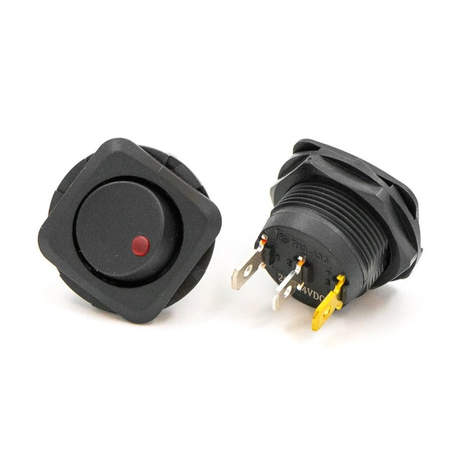 ROCKER SWITCH ON-OFF WITH RED LED