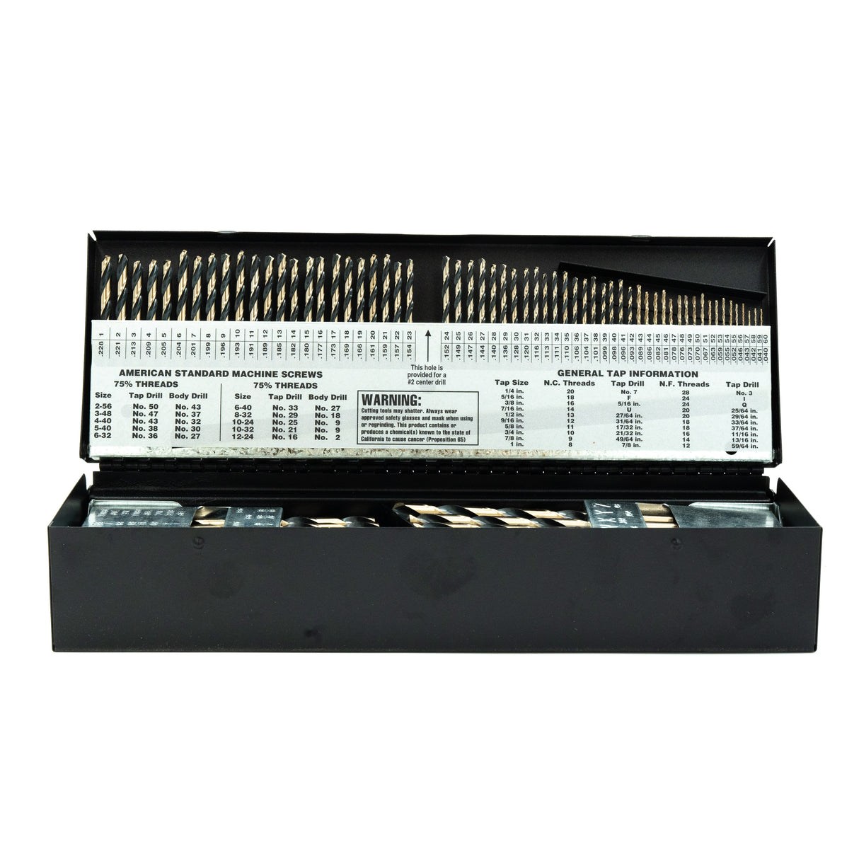 JOBBER DRILL SET 115 PCS #60-1/2 HD SUPER PREMIUM BLACK & GOLD