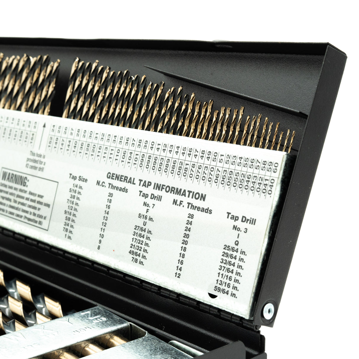 JOBBER DRILL SET 115 PCS #60-1/2 HD SUPER PREMIUM BLACK & GOLD