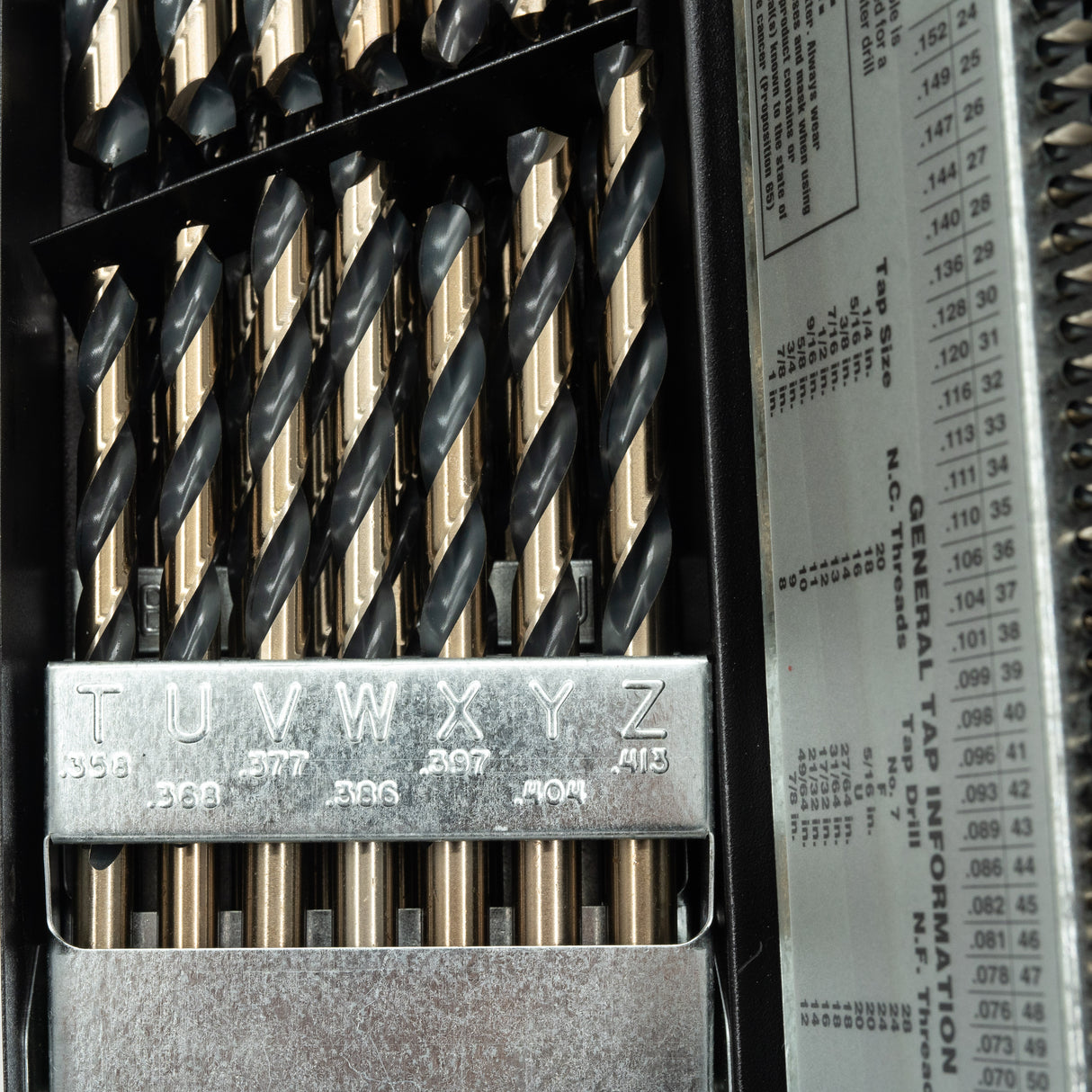 JOBBER DRILL SET 115 PCS #60-1/2 HD SUPER PREMIUM BLACK & GOLD