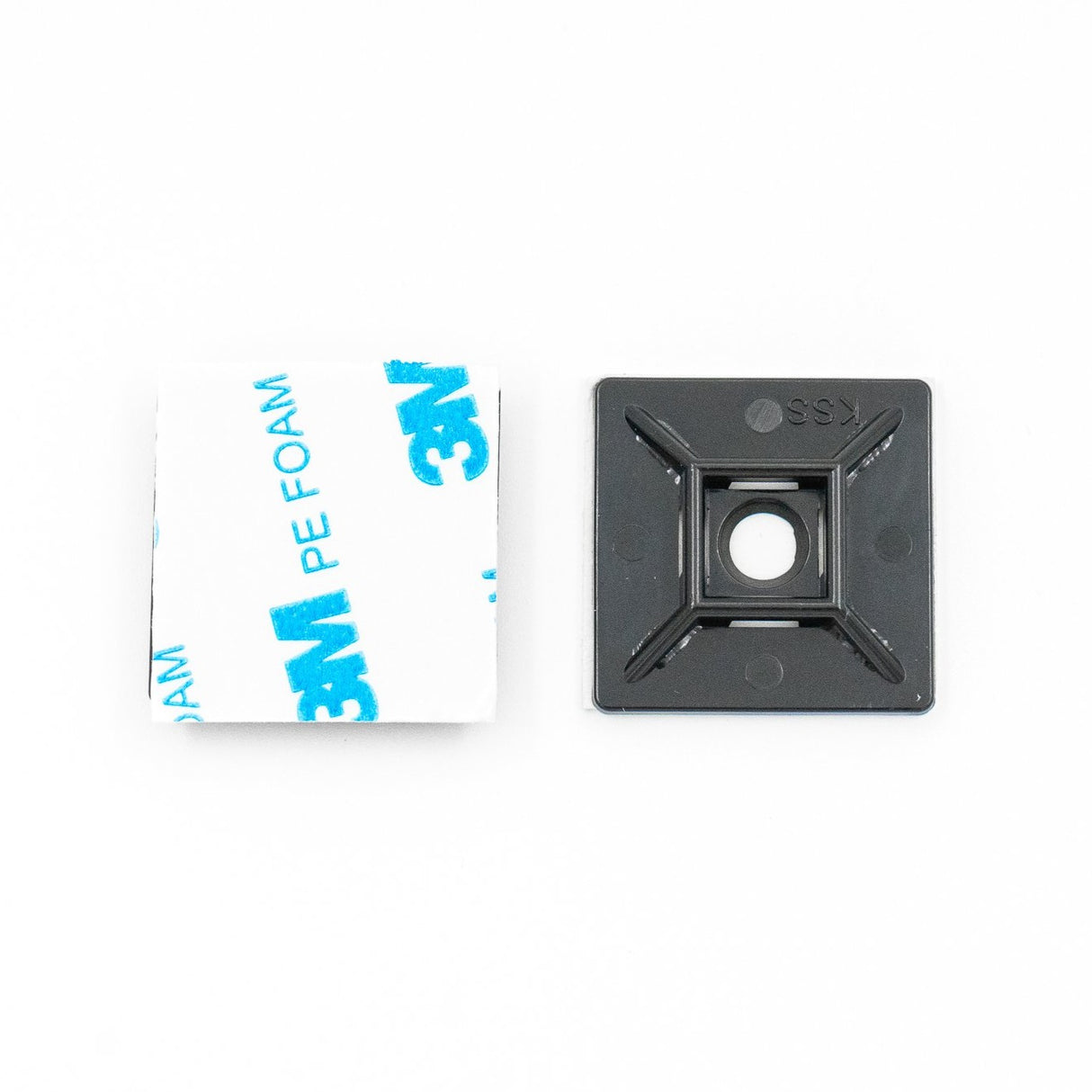 ADHESIVE CABLE TIE MOUNT 1" x 1" BLACK