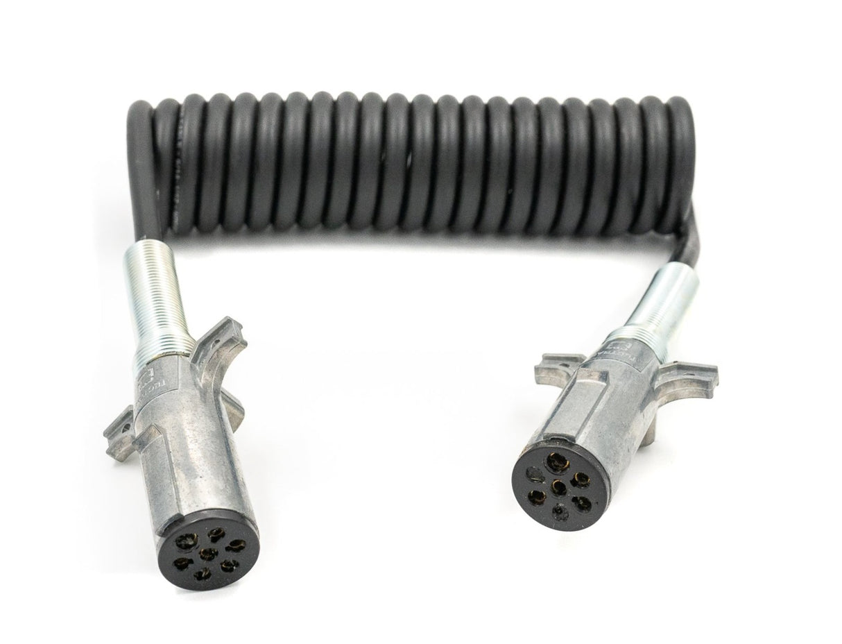 7 CONDUCTOR 15' 14 GA. COILED TRAILER CABLE ASSEMBLY