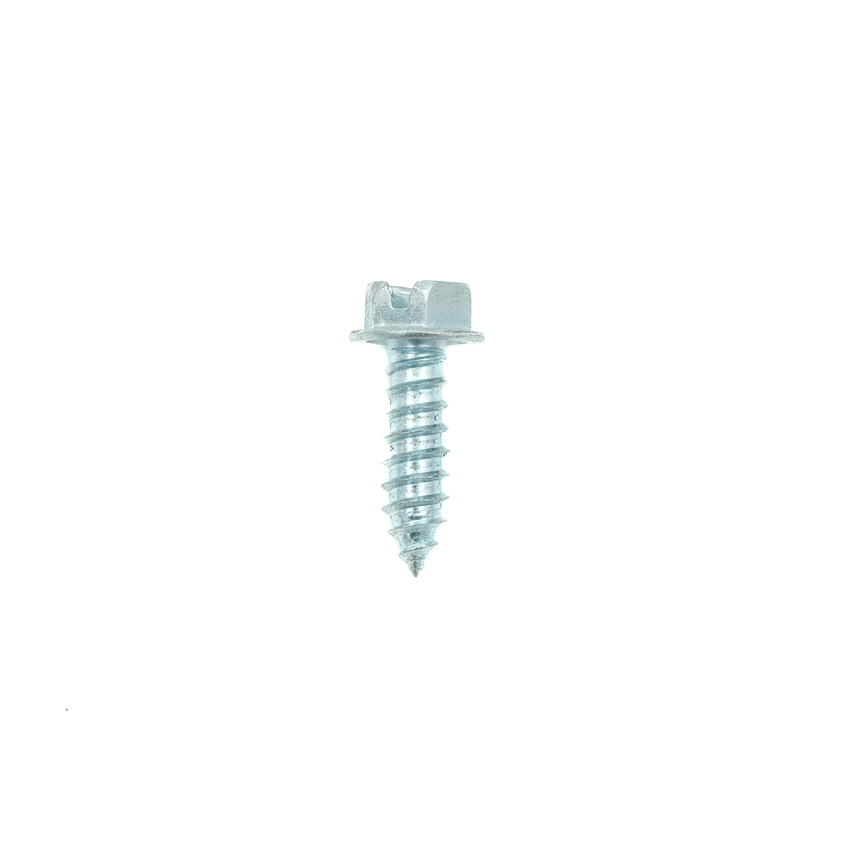 #8 ZINC PLATED HEX HEAD SLOTTED SHEET METAL SCREW