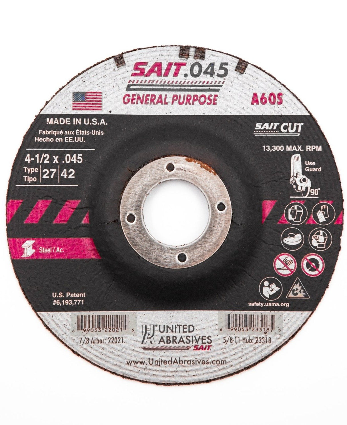 .045" CUPPED GENERAL PURPOSE CUTOFF WHEEL