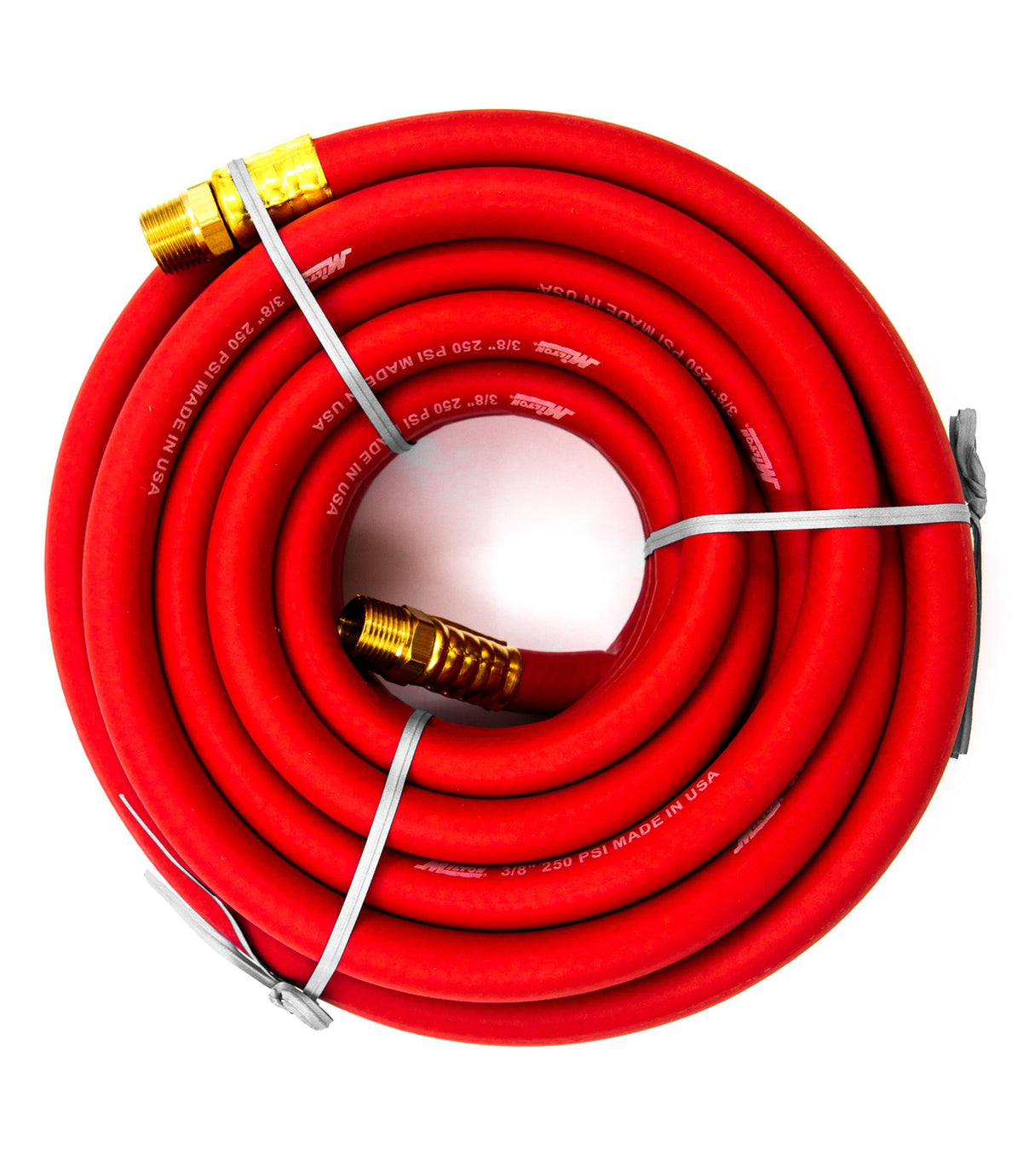 EPDM RUBBER AIR HOSE 3/8" X 25' MALE 3/8" BOTH ENDS