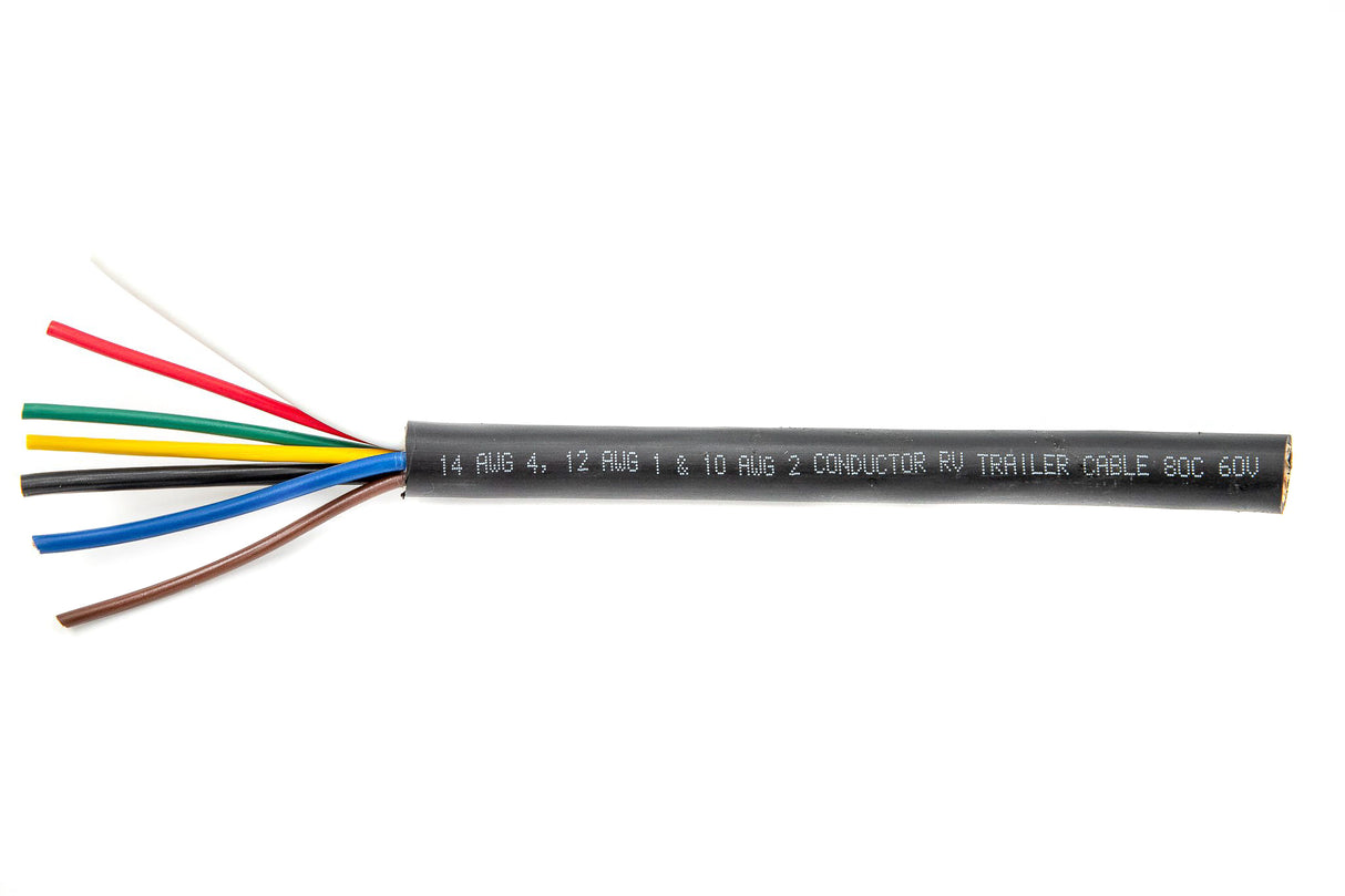 TRAILER CABLE 7 CONDUCTOR, 4 x 14 GA., 1 x 12 GA., 2 x 10 GA.