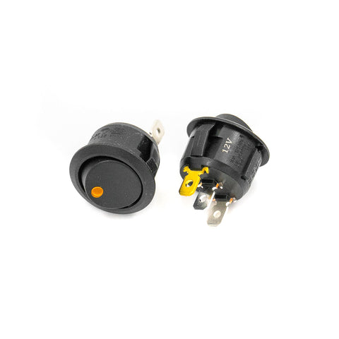 ROCKER SWITCH WITH AMBER LED PUSH-IN MOUNT