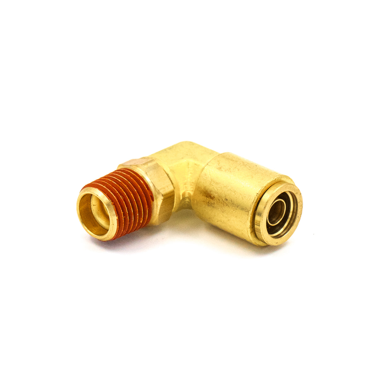 D.O.T. BRASS PUSH TO CONNECT D.O.T. 90 DEG. FITTING