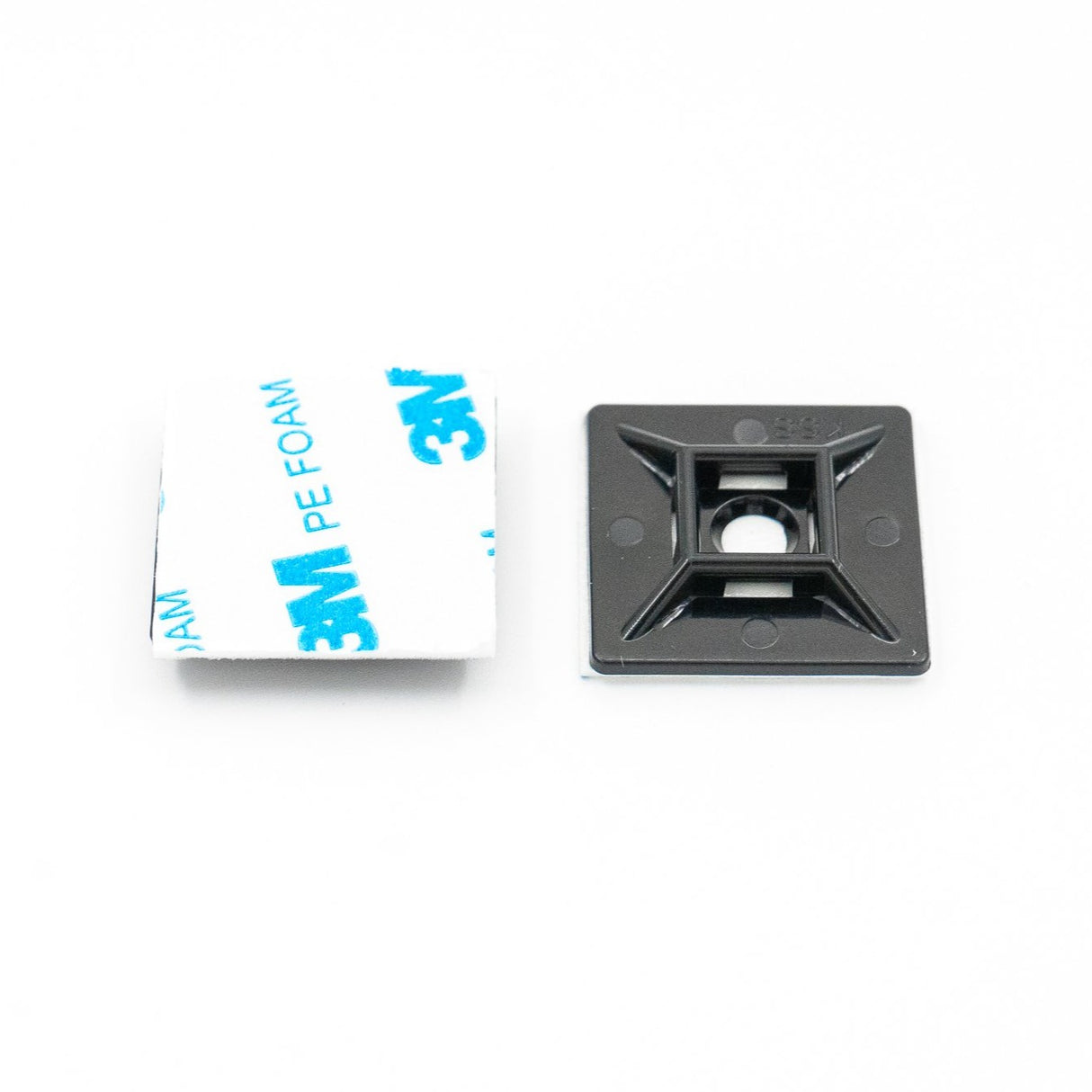 ADHESIVE CABLE TIE MOUNT 1" x 1" BLACK