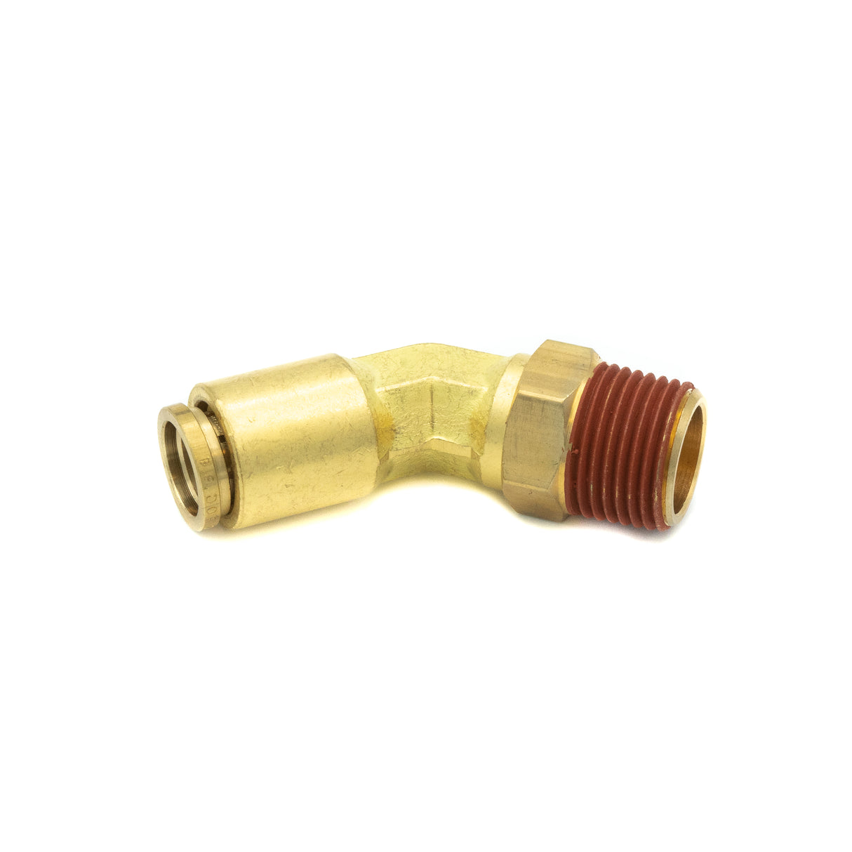 PUSH-TO-CONNECT D.O.T. AIR BRAKE FITTING, 45 DEGREE SWIVEL ELBOW