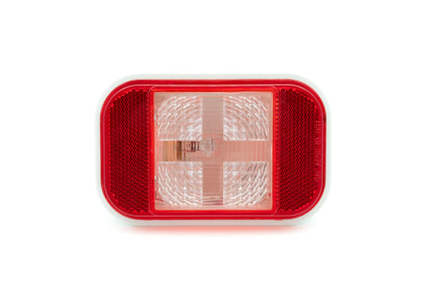 4" RECTANGULAR BACK UP LIGHT CLEAR/RED