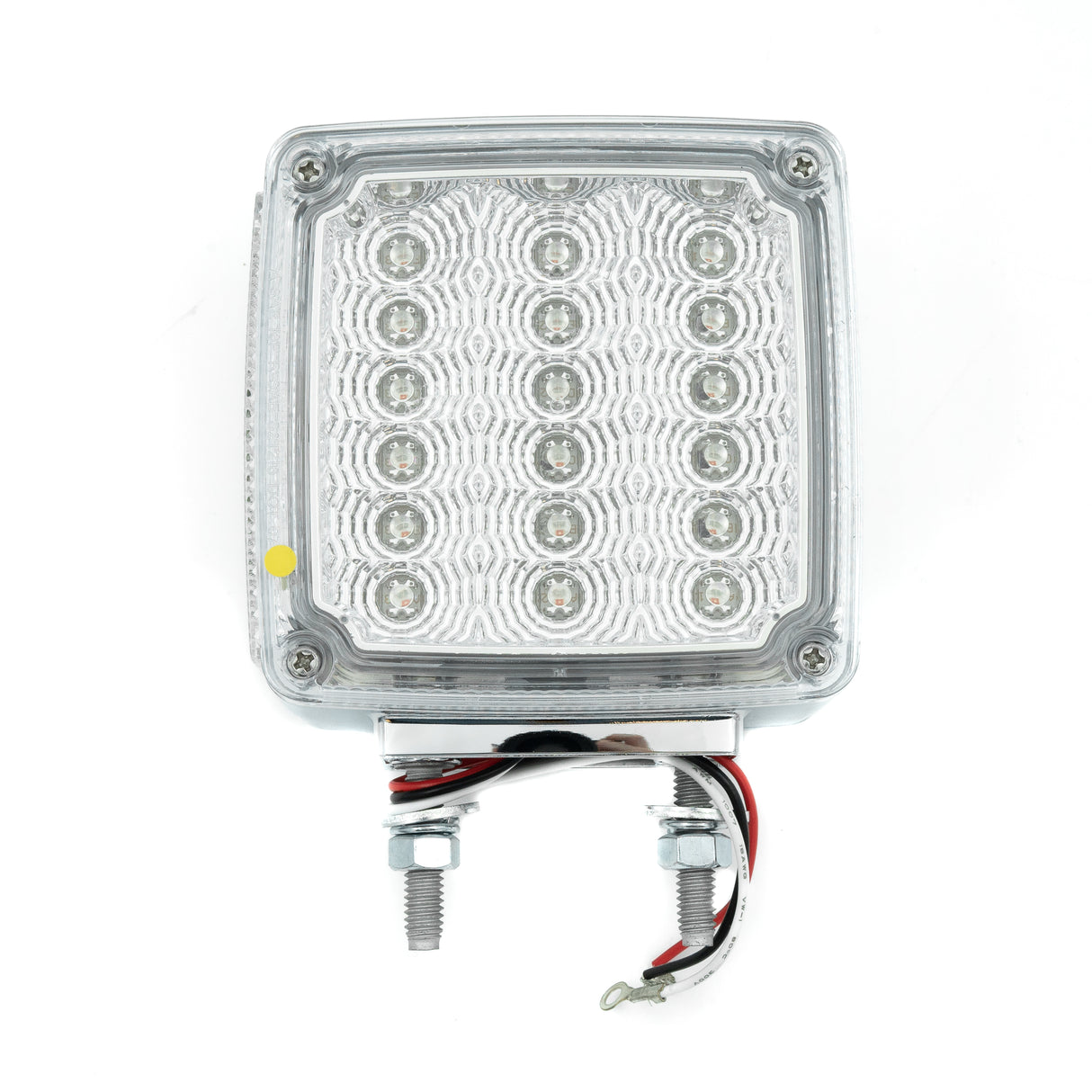 LED DOUBLE FACE TURN SIGNAL LIGHT PASSENGER SIDE AMBER & RED W/ CLEAR LENS