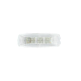 4" RECTANGULAR 12 LED MARKER LIGHT - RED W/ CLEAR LENS