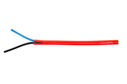 JACKETED WIRE, 12 GA. x 2 CONDUCTOR, BLACK AND BLUE INNER CONDUCTORS
